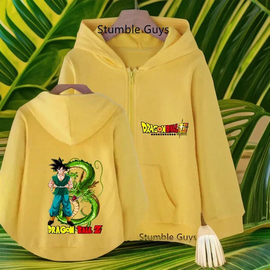 Dragon Ball Z: (KIDS) Zipper Hoodie Clothes Goku Spring Autumn Sweatshirt Children's Tops
