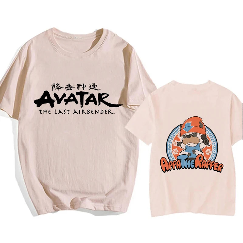 Avatar The Last Airbender: Y2k Shirt Streetwear Appa Yip Casual Tshirt Hip Hop Harajuku Tees Tops Fashion Mange T-shirt Clothes
