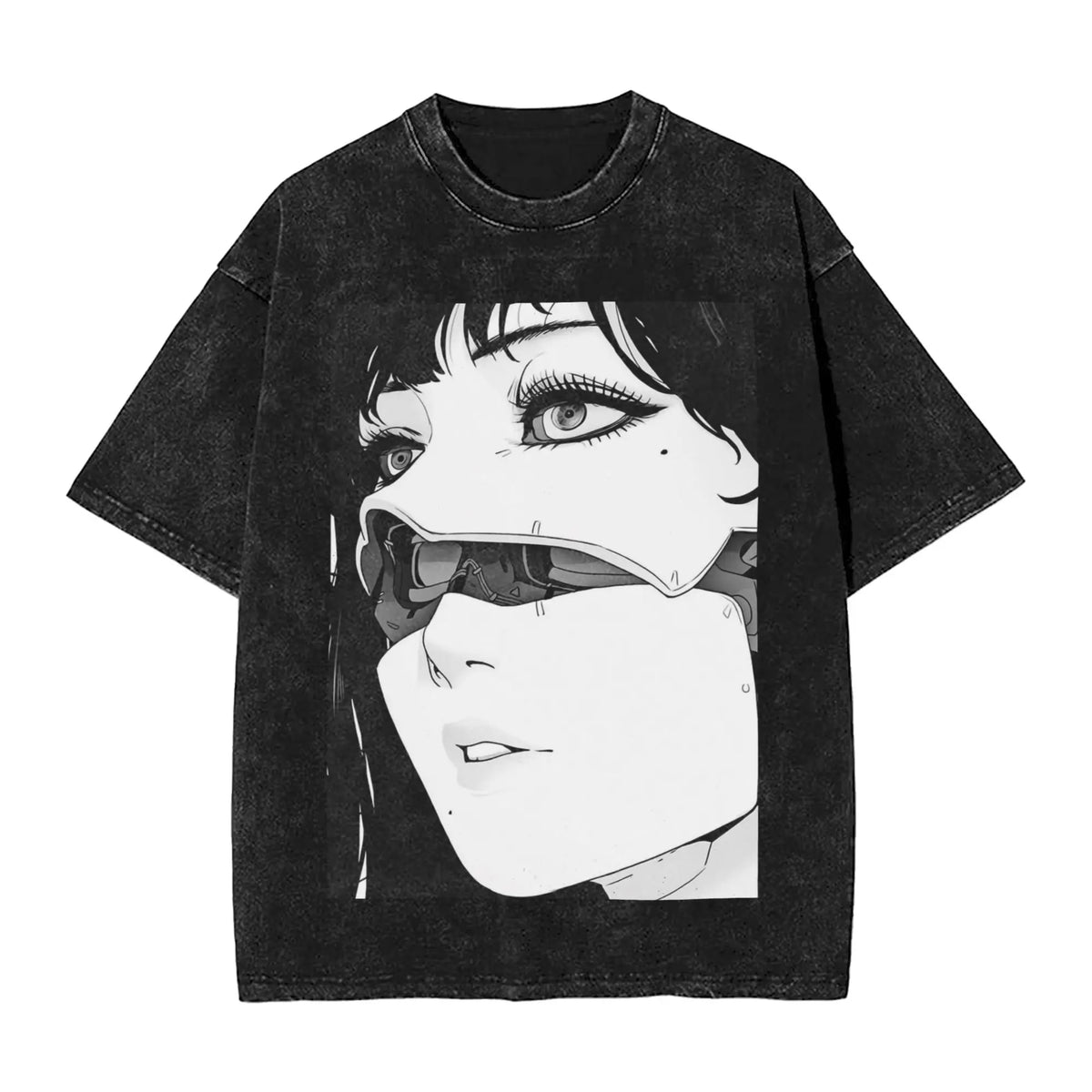 Ghost in the Shell: Motoko Kusanagi G T Shirt Hip Hop Washed Oversize T-Shirts  Fashion Men Women Tops Streetwear Summer Tee Shirt