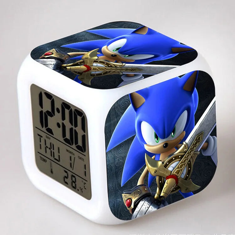 Sonic the Hedgehog: Alarm Clock Creative 8x8x8cm LED Cube with Light Display Time Week Month