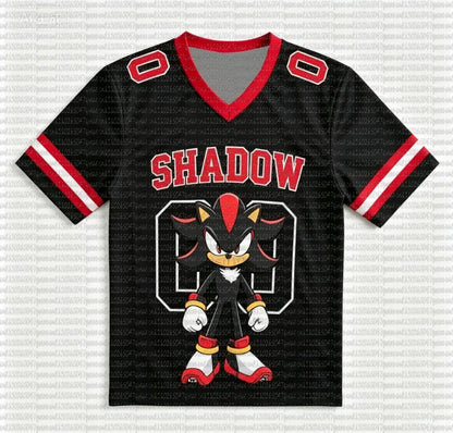 Sonic The Hedgehog: Personalized Sonic Football Jerseys for Adult Summer V-neck Sports T Shirts Sonic Cosplay Clothing  Football T Shirts
