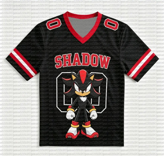 Sonic The Hedgehog: Personalized Sonic Football Jerseys for Adult Summer V-neck Sports T Shirts Sonic Cosplay Clothing  Football T Shirts