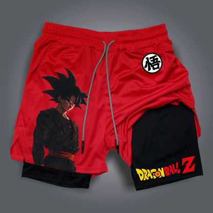 Dragon Ball: GOKU Vegeta Anime Printed Double Layer Shorts 2026 American Summer Men's and Women's Quick Dry Fashion Sports Shorts
