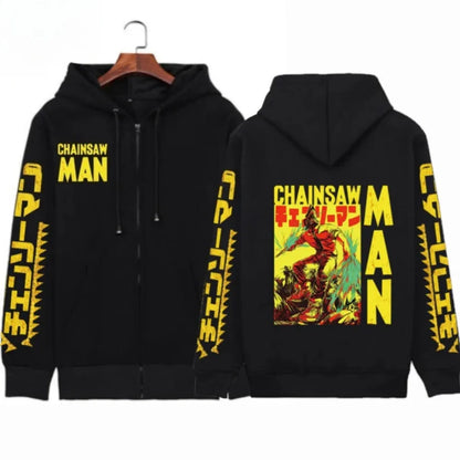 Chainsaw Man: Men's and Women's Zipper Coats Hoodies Sweaters Long-sleeved Jackets Denji Anime Spring and Autumn New Trendy Tops