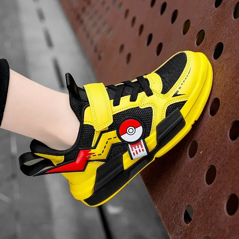 Pokemon: Pikachu  Children Cartoon Sports Shoes Fashion Anime Boy Girl Sneakers Student Casual Running Shoe Breathable Lightweight