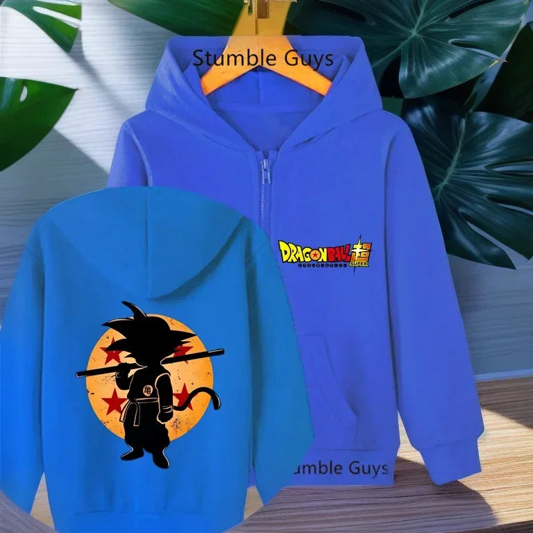 Dragon Ball Z: (KIDS) Zipper Hoodie Clothes Goku Spring Autumn Sweatshirt Children's Tops