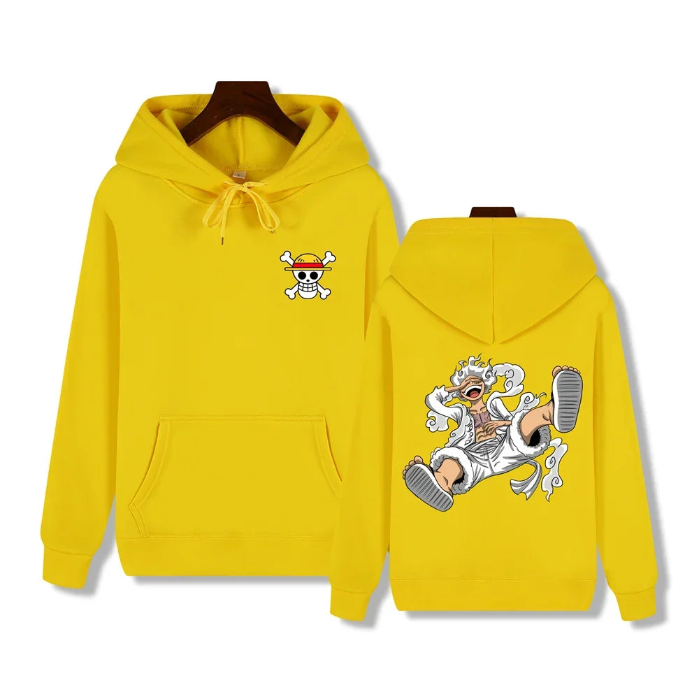 One PIece: Men' Spring and Autumn Anime One Piece Funny Printed Top Outdoor Fashion Hoodie