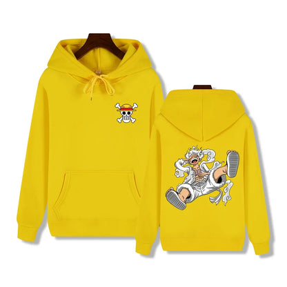 One PIece: Men' Spring and Autumn Anime One Piece Funny Printed Top Outdoor Fashion Hoodie