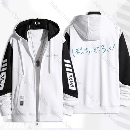 Bocchi The Rock: Series Print Hoodie Men Women Autumn Winter Clothing Zip Coat Casual Daily Wear Men's Hoodies