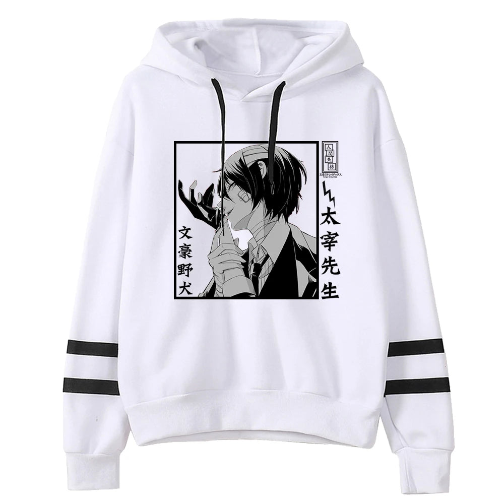 Bungo Stray Dogs: Hoodie Unisex Pocketless Sleeve Sweatshirt Men Women's Hoodie Harajuku Streetwear Japanese Manga