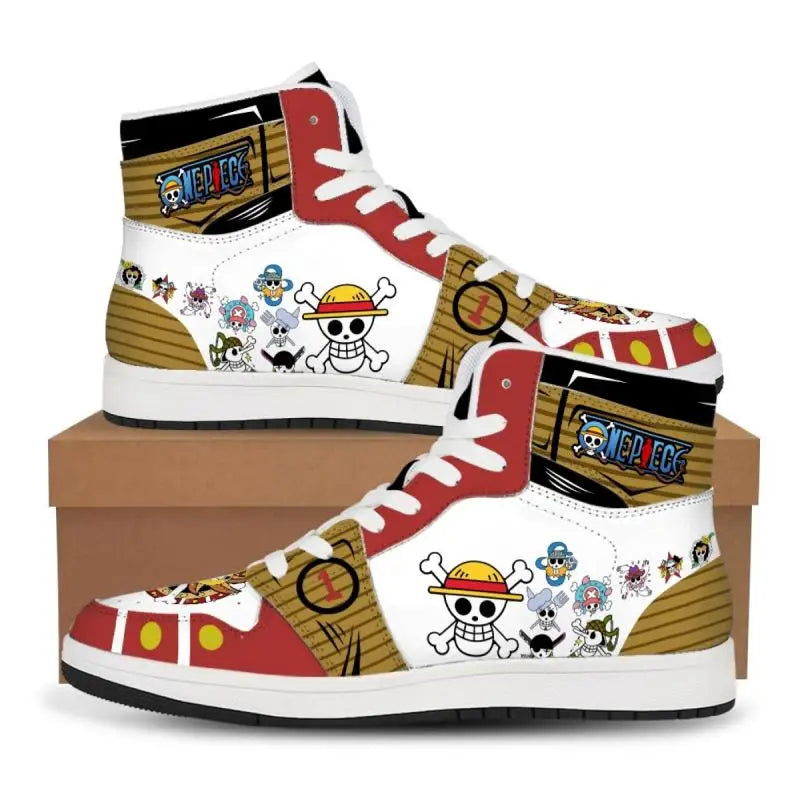 One Piece: Luffy Zoro Sneakers Casual Shoes Basketball Shoes Printing Comfortable Oversize Flat Shoes Birthday Gift