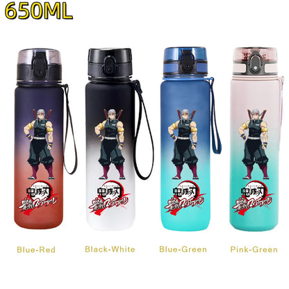 Demon Slayer: 650ML Kamado Tanjirou Water Bottle Kamado Nezuko Kochou Shinobu Fitness Drink Bottle Kettle Travel Office Jugs