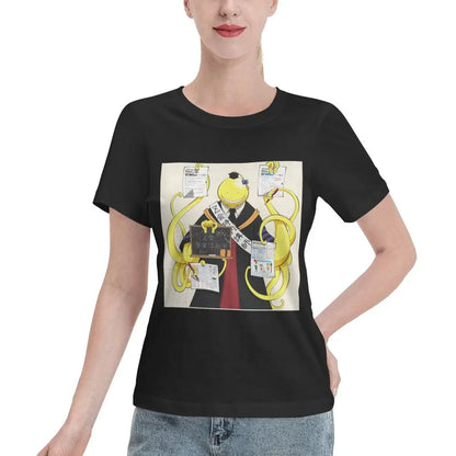 Assassination Classroom: Octopus Koro Sensei T-Shirt Women Short Sleeve T Shirts O-Neck Clothes Cotton Summer Tees Streetwear