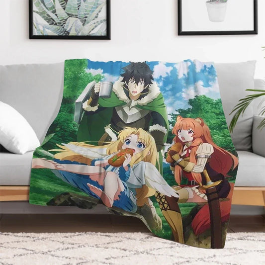 The Rising of the Shield: Hero Warm Bed Fleece Custom Nap Home Fluffy Soft Blankets King Size Microfiber Bedding