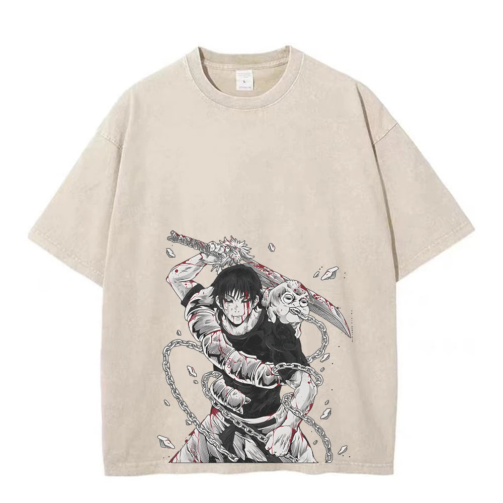 Jujutsu Kaisen: Fushiguro Toji Tshirts Gothic Harajuku Streetwear Summer
