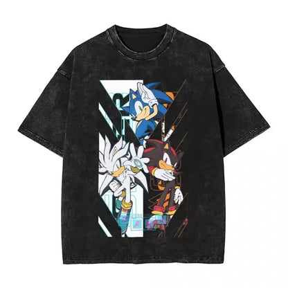 Sonic the Hedgehog: Shadow Cotton High Quality t shirt designer men t-shirts y2k streetwear manga unisex clothes