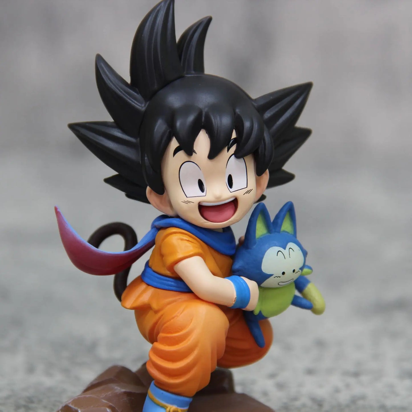 Dragon Ball: Childhood Little Goku Hugs Puer Ya Mu Tea Little Follower Figures Doll Pvc Model Statue Collection Toys Ornamen Gift