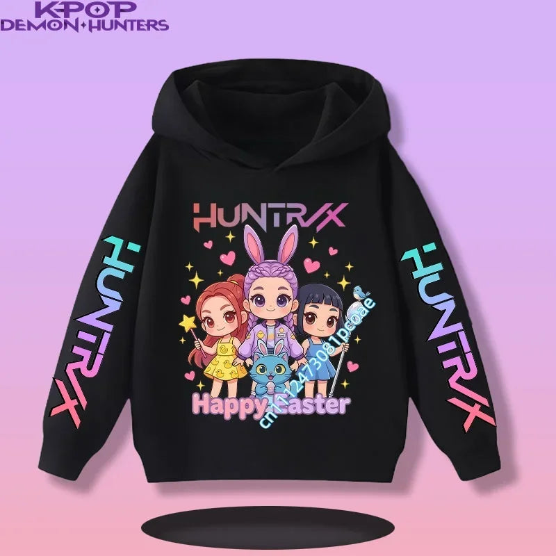 KPop Demon Hunters: Saja Boys Hoodie Boys Girls Long Sleeve Casual Sweatshirt Harajuku Pullover Fans Gift Kids Clothes