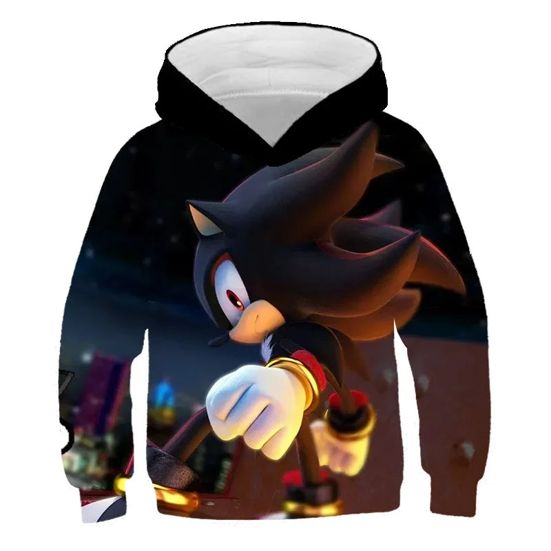 Sonic The Hedgehog: Children's Clothes Fashion Sonic Hoodie For Kids Boys Girls Children Autumn Long Sleeve Printed Anime Sweatshirts Cool Tops Tees