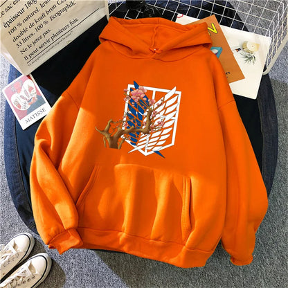 Attack On Titan: Hoodie Levi Graphic Hooded Clothes Autumn Warm Sweatshirt Harajuku Streetwear Tops