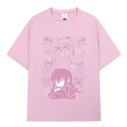 Bocchi The Rock: T-shirt Anime Gotoh Hitori Graphic T-shirts Men Women Summer Oversized Cotton T Shirts Streetwear