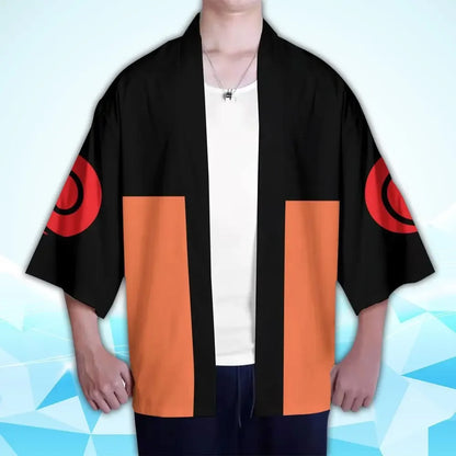 Naruto: Akatsuki Uzumaki Itachi Red Cloud Kimono Shirt Haori Yukata Printing Cosplay Robe Costume Christmas Festival Gifts