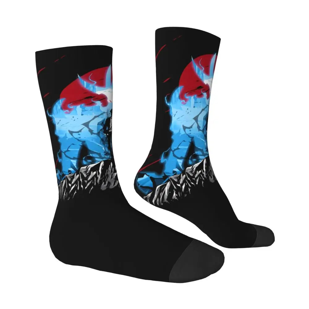 Solo Leveling: Sung jinwoo Shadow Monarch Socks,Leisure Beautiful printing Suitable for all seasons Dressing Gifts