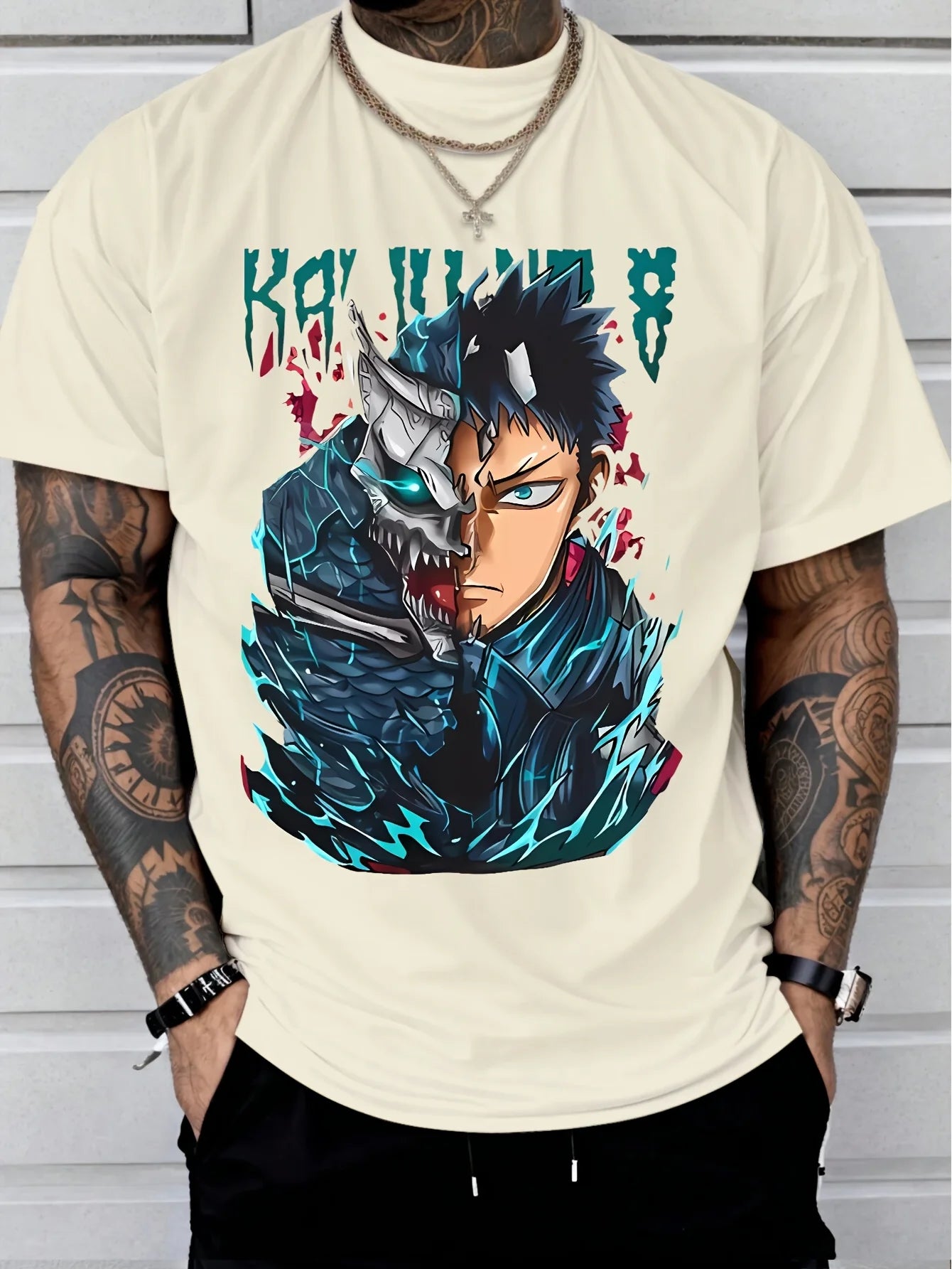 Kaiju No. 8: Animation Derivatives Pattern Printed Short Sleeve T-Shirt Men's and Women's 2025 Summer New Fashion Cotton Top