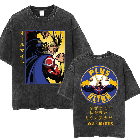 My Hero Academia: Todoroki Shoto Classic Manga T-shirt Men Women Oversized Cotton Tshirts Streetwear Anime  Washed Vintage T Shirt