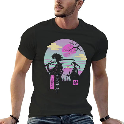 Samurai Champloo: T-shirt new edition summer top customs vintage mens t shirts casual stylish
