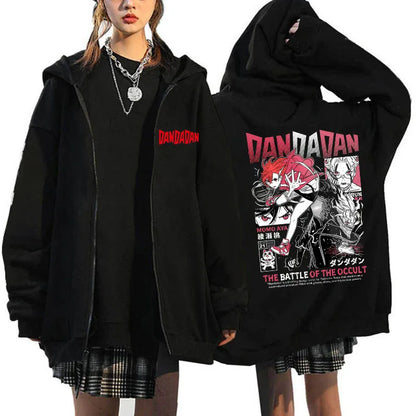Dandadan: Okarun Zip Up Hoodies Style Youthful Manga Anime Printed Sweatshirt Design Designer Female Hoodie Zipper Funny
