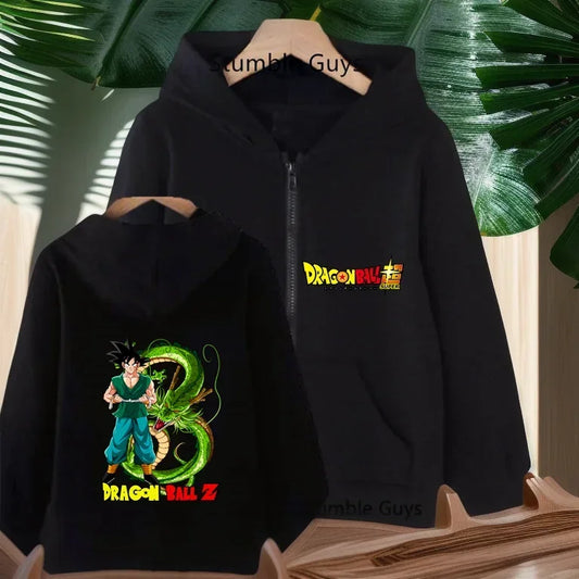 Dragon Ball Z: (KIDS) Zipper Hoodie Clothes Goku Spring Autumn Sweatshirt Children's Tops