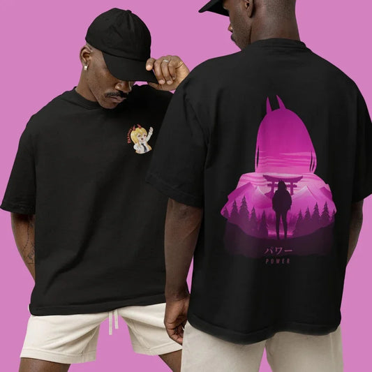 Chainsaw Man: Harajuku Trend Fashion Oversized Anime Peripheral Clothing T-shirt