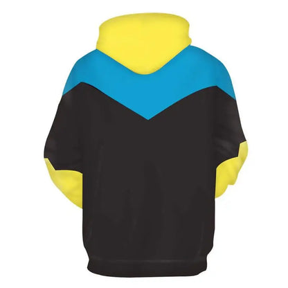 Invincible: Color Block Hoodies for Men Long Sleeve Pullover Sweatshirt with Pockets 3D Printed Casual Streetwear Zipper Jacket
