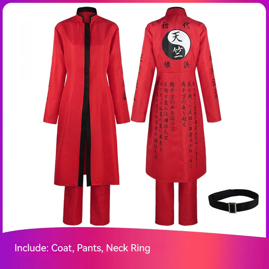 Tokyo Revengers: Tanjiku Cosplay Costume Red Yokohama Izana Kurokawa Ran Haitani Sanzu Gang Uniform Coat Cloak Hoodie
