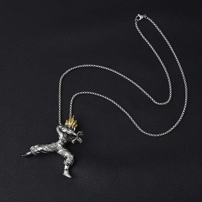 Dragon Ball Z: Super Saiyan Son Goku Alloy Electroplate Necklace Personality Pendant Hip Hop Sweater Chain Comic