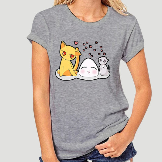 Fruits Basket: T-Shirt For Men Anime Sohma Yuki Kyo Tohru Furuba Manga Cat Cotton Tee Shirt Short Sleeve T Shirt Classic  5329AF