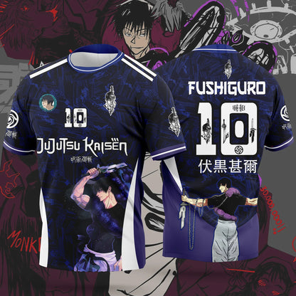 Jujutsu Kaisen: Bandai Anime Character-themed Jerseys Adult Kids Athleisure T-Shirts Summer Quick-drying Soft Lightweight Comfy