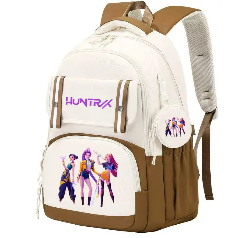 KPop Demon Hunters: Backpack Print Capacity Lightweight Daypack Schoolbag Girl Casual Travel Commute Bag
