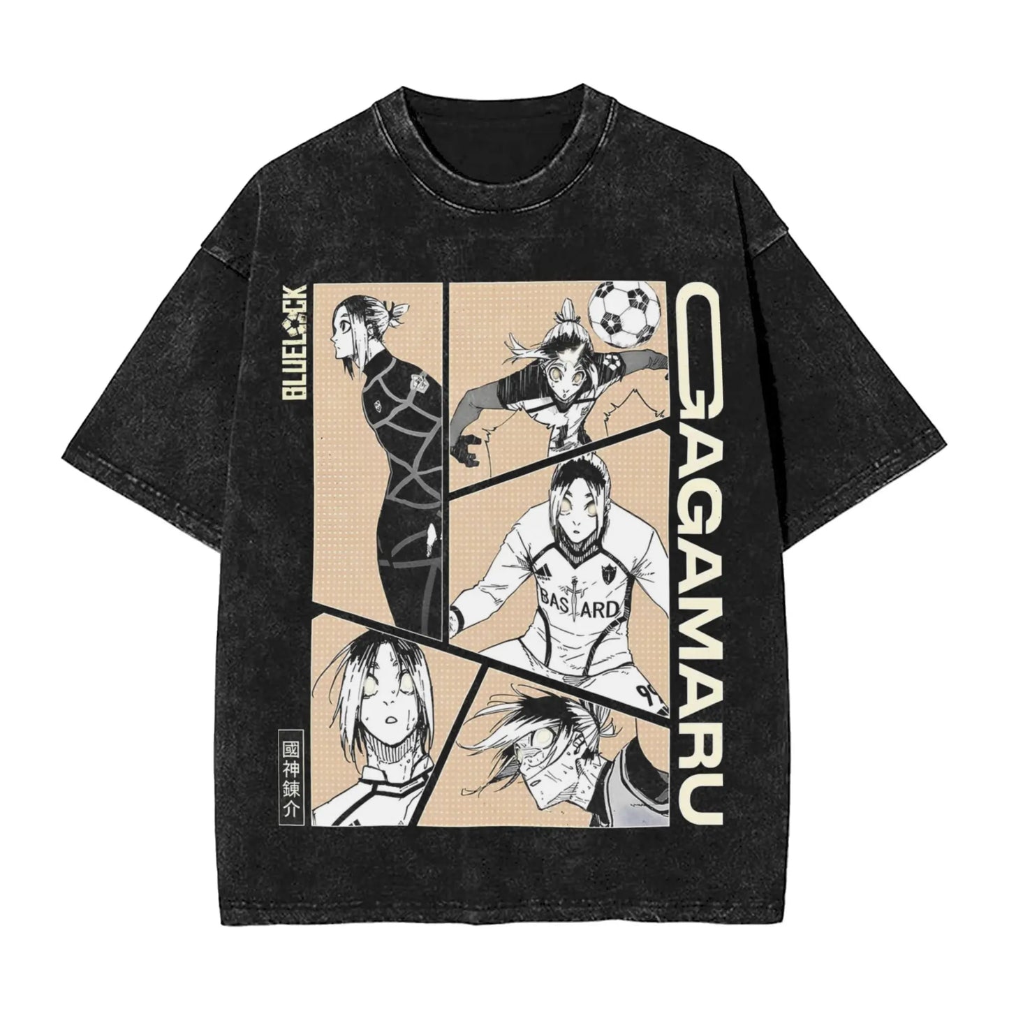 Blue Lock: ISAGI YOICHI T Shirt Printed Cotton Washed  Retro T-Shirts