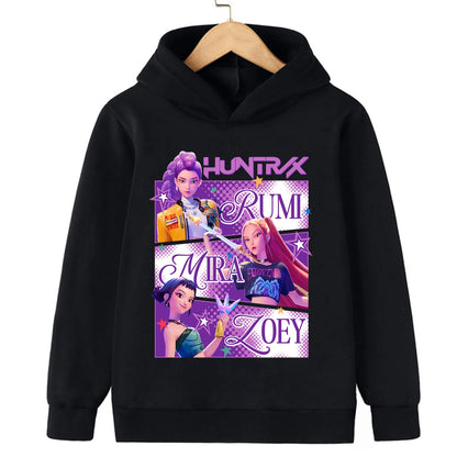 KPop Demon Hunters : Toddler Girl Clothes Demon Hunters Fashion Hoodie Clothes Child Girl Movie New Sweatshirts Casual Tops