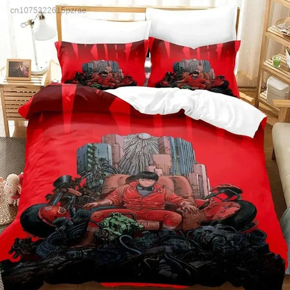 Akira: Bedding Set Double Twin King Duvet Cover Comforter Pillowcase Boys Girls Adults Bedroom