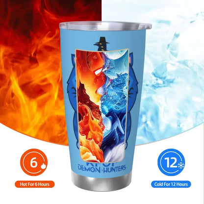 KPop Demon Hunters - Derpy  Insulated Tumbler with Lid Vacuum Thermal Mug Outdoor Travel Car Bottle Cup, 20oz