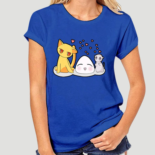 Fruits Basket: T-Shirt For Men Anime Sohma Yuki Kyo Tohru Furuba Manga Cat Cotton Tee Shirt Short Sleeve T Shirt Classic  5329AF