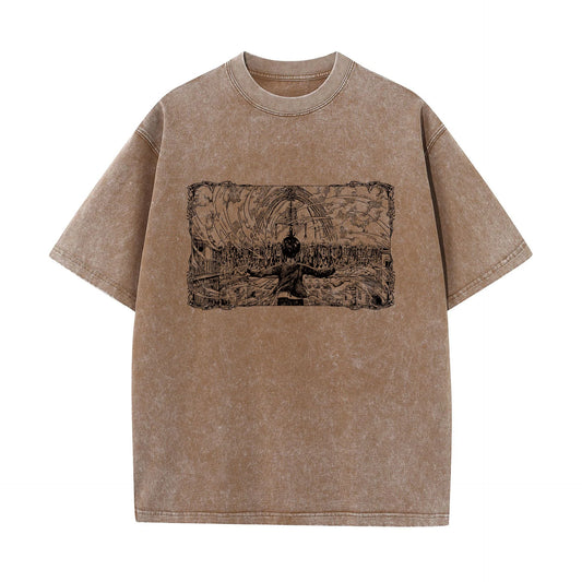 Attack On Titan :T-Shirt Hip Hop Streetwear Graphic Print Oversize Tshirt Short Sleeve Cotton Loose Vintage Tops
