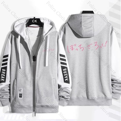 Bocchi The Rock: Series Print Hoodie Men Women Autumn Winter Clothing Zip Coat Casual Daily Wear Men's Hoodies