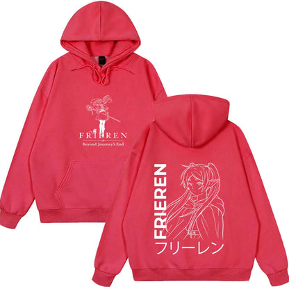 Frieren: Beyond Journey's -- End Hoodies Men's Women Clothing Fashion Harajuku Tops Couple Style Wears Winter Fleeece Clothes