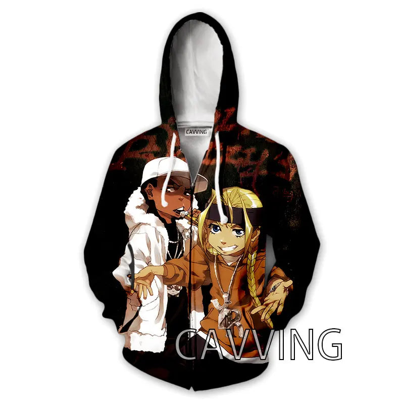 The Boondocks: New Fashion 3D Print   Zipper Hoodies Zip Up Hooded Sweatshirts Harajuku Hoodie Hip Hop Sweatshirts  H01