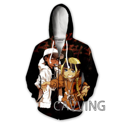 The Boondocks: New Fashion 3D Print   Zipper Hoodies Zip Up Hooded Sweatshirts Harajuku Hoodie Hip Hop Sweatshirts  H01