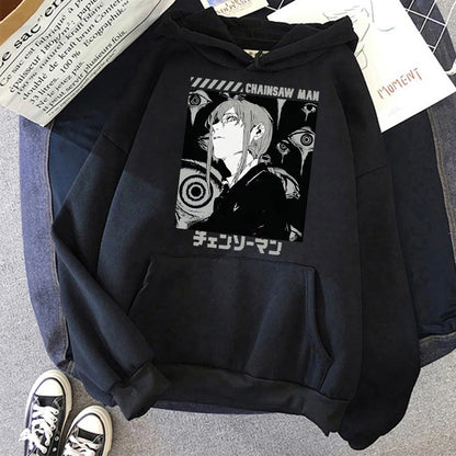 Chainsaw Man: Plus Size Sweatshirt Harajuku  Long Sleeve Pullover Casual Streetwear Clothes Tops